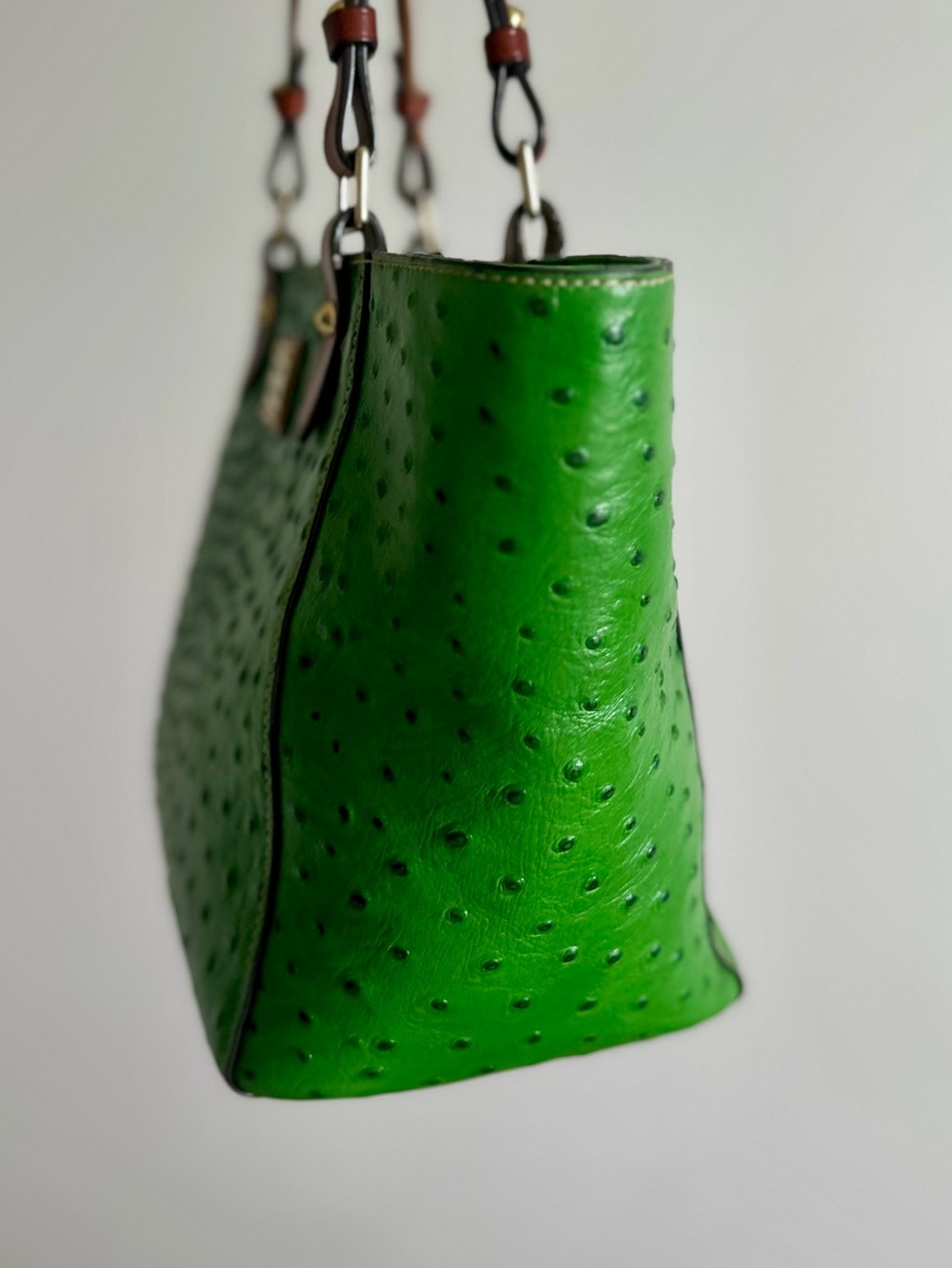 Dooney & Bourke Kelly Green Ostrich Tote - Picture 6 of 16